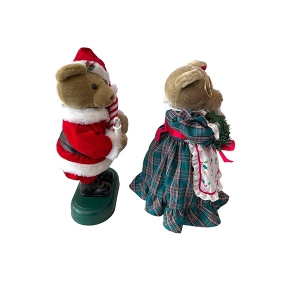 Vintage AVON Musical Mr and Mrs Claus Teddy Bear Christmas - Picture 4 of 7